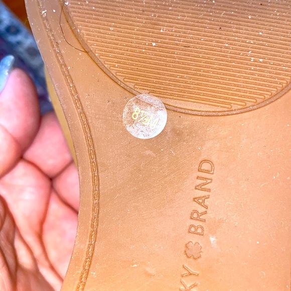 Lucky brand 8 1/2 10 leather upper platform sandal - Picture 5 of 5